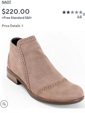 Naot Womens Nefasi Brown Booties